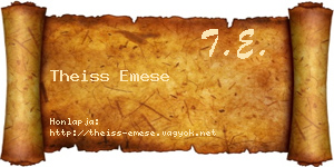 Theiss Emese névjegykártya